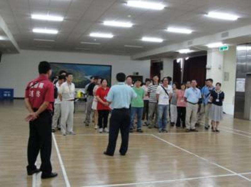 100年度下半年防護團常年教育訓練自衛消防編組演練。